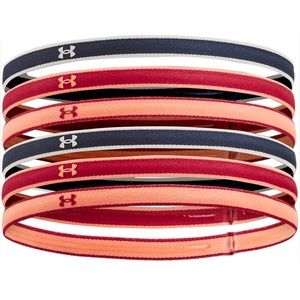 Under Armour UA Womens Headbands 6pk  Light Dark Orange Navy New